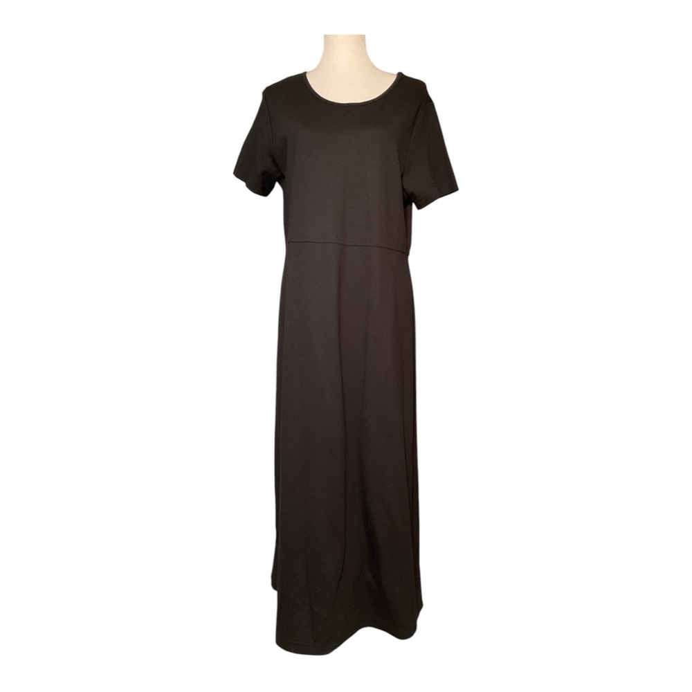 L.L. Bean Black Maxi Dress Size L NWT